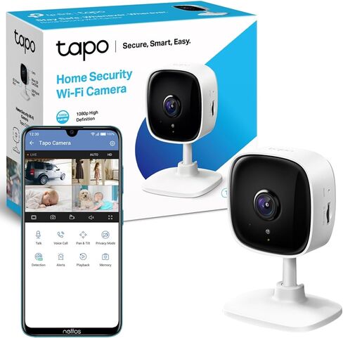 Tapo TP-Link 2K QHD Security Camera, Indoor/Outdoor, 𝟮𝟬𝟮𝟰 𝗣𝗖𝗠𝗮𝗴 𝗘𝗱𝗶𝘁𝗼𝗿'𝘀 𝗖𝗵𝗼𝗶𝗰𝗲, Color Night Vision, Free Person/Pet/Vehicle Detection, Invisible IR Mode, SD Storage, C120 in Saudi Arabia