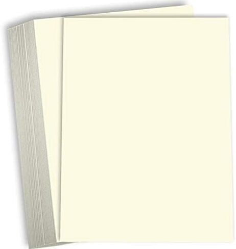 Cream Colored Cardstock Printer Paper By Hamilco (50-Pack)- 8.5 x 11" Thick Card Stock For Card Making- 80lb Heavyweight Stationery Card Stock Paper Cover- Great For Invitations, Birthdays, Brochures in Kuwait