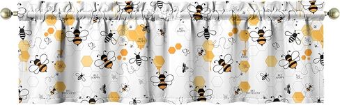 3pcs Flowers Kitchen Curtains and Valances Set Curtain for Funny Window Over Sink Ideas Decor for Kitchen Bedroom Bathroom Small Window Drapes in Saudi Arabia