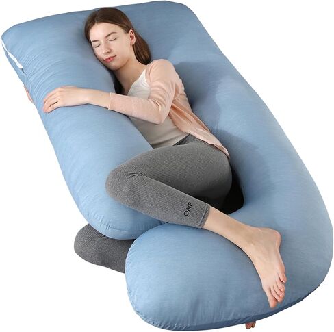 cauzyart Pregnancy Pillows for Sleeping U-Shape Full Body Pillow and Maternity Support - for Back, HIPS, Legs, Belly for Pregnant Women with Removable Bean Velvet Cover(Pink) in Kuwait