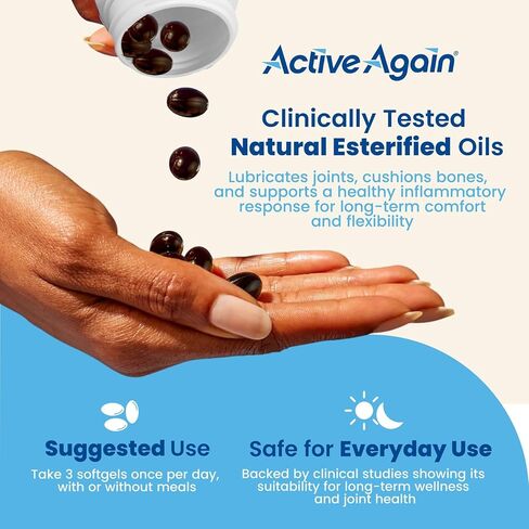 ACTIVE AGAIN Hope Science Joint & Muscle 90 Softgels | for Joint Health and Mobility, Muscle, Back, Knee, Shoulder | Doctor Approved | Made in USA in Saudi Arabia