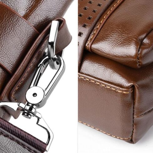 Business Handbag Men's Crossbody Bag Soft Leather Single-shoulder in Saudi Arabia
