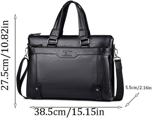 Business Handbag Men's Crossbody Bag Soft Leather Single-shoulder in Saudi Arabia