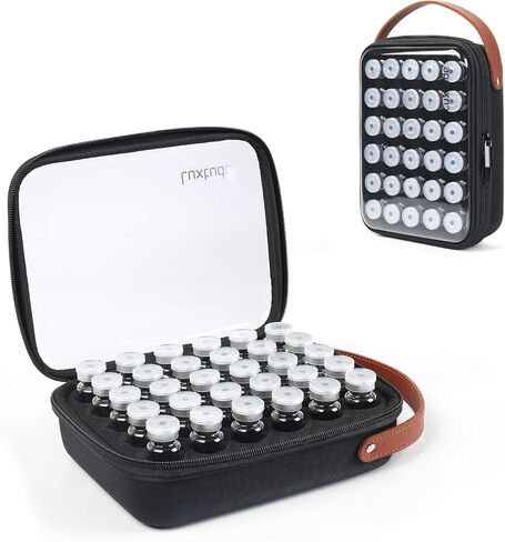 Luxtude Insulin Vial Holder 30 Slots, Clear Peptide Vial Storage Case for Standard 10ml U-100 Vials, Travel Essential Oil Storage Organizer Case (Bag Only) in Kuwait