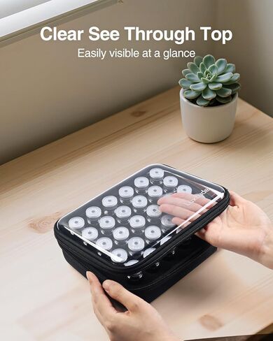 Luxtude Insulin Vial Holder 30 Slots, Clear Peptide Vial Storage Case for Standard 10ml U-100 Vials, Travel Essential Oil Storage Organizer Case (Bag Only) in Saudi Arabia