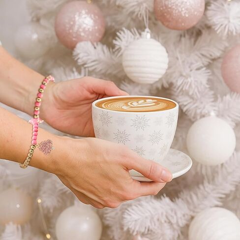 7 Pack Christmas Nutcracker Pink Bracelets Stackable Beaded Stretch Bracelets Jewelry for Girls Women Teens Christmas Birthday Gift in Saudi Arabia