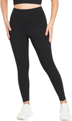 High Waisted Yoga Pants for Women with Pockets, Tummy Control Workout Leggings, Butt Lifting Gym Pants, Black S-3XL in Saudi Arabia