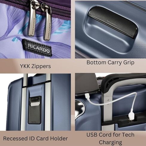 ريكاردو بيفرلي هيلز روديو درايف 2.0 قرص صلب ذو 4 عجلات، قفل TSA، حقيبة خفيفة الوزن، للجنسين، أنيقة، أزرق قطبي، مقاس 28 بوصة - كبير in Kuwait