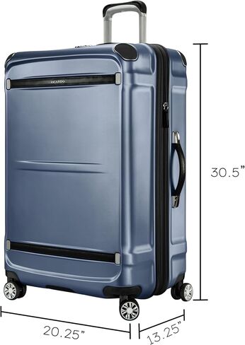 ريكاردو بيفرلي هيلز روديو درايف 2.0 قرص صلب ذو 4 عجلات، قفل TSA، حقيبة خفيفة الوزن، للجنسين، أنيقة، أزرق قطبي، مقاس 28 بوصة - كبير in Kuwait