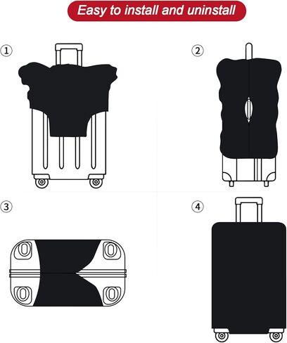 Luggage Covers For Suitcase TSA Approved, Suitcase Cover Protector Anti Scratch Dirt Fits 18-32 Inch Luggage in Saudi Arabia