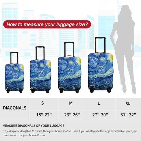 Luggage Covers For Suitcase TSA Approved, Suitcase Cover Protector Anti Scratch Dirt Fits 18-32 Inch Luggage in Saudi Arabia