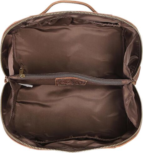 KomalC Luxury Leather Men’s Toiletry Travel Bag – Handmade Shaving Kit with Waterproof Interior, Spacious Storage & Carry Handle – leather travel Kit Bag for Men & Women in Saudi Arabia