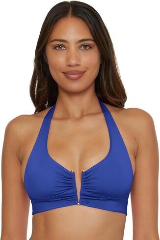 Becca Color Code - Women's V-Wire Shirred Bikini Top, Adjustable, Tie Back, Swimwear Separates for Women in Saudi Arabia