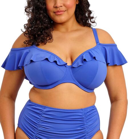 Womens Plain Sailing Underwire Bardot Plunge Bikini Top in Saudi Arabia
