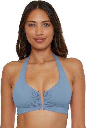 Becca Color Code - Women's V-Wire Shirred Bikini Top, Adjustable, Tie Back, Swimwear Separates for Women in Saudi Arabia