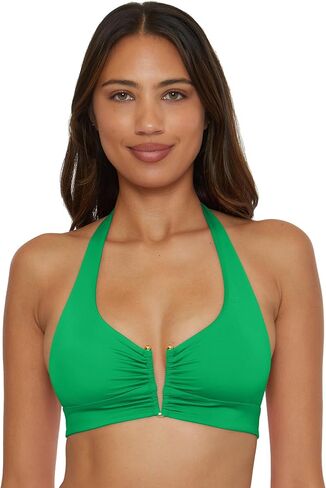 Becca Color Code - Women's V-Wire Shirred Bikini Top, Adjustable, Tie Back, Swimwear Separates for Women in Saudi Arabia