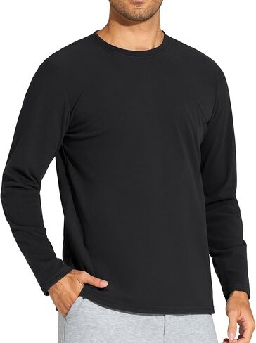 THE GYM PEOPLE Men's Long Sleeve Base Layer Thermal Shirts Stretchy Crewneck Basic Casual Pullover Undershirt Tee Tops in Saudi Arabia