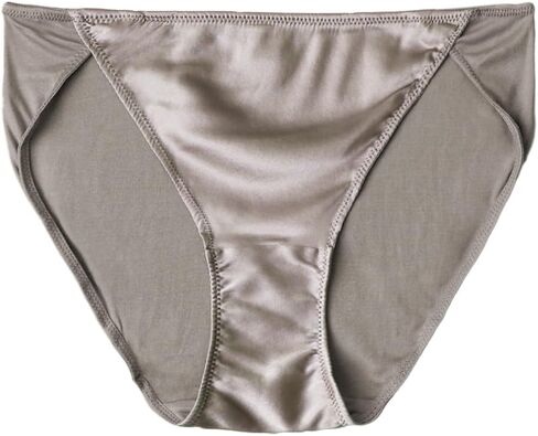100% Mulberry Silk Underwear, Shiny Satin-Finish Silk High Cut Bikini Panties for Women in Kuwait