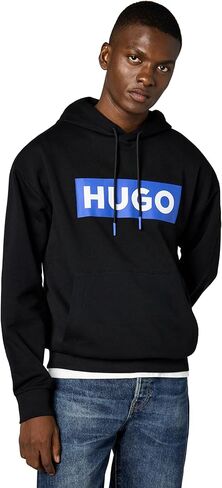 سويت شيرت بقلنسوة من القطن بشعار الماركة للرجال من HUGO in Saudi Arabia
