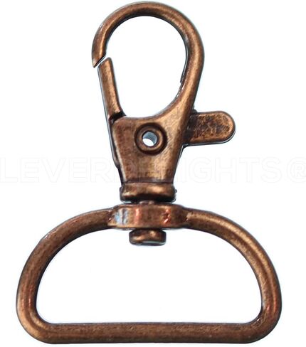 CleverDelights 1" Wide Swivel Lobster Clasps - Antique Copper Color - 50 Pack in Saudi Arabia