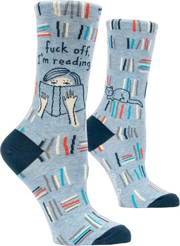 Blue Q Socks, Women's Crew, Stop Talking,Multicolor,OS in Kuwait