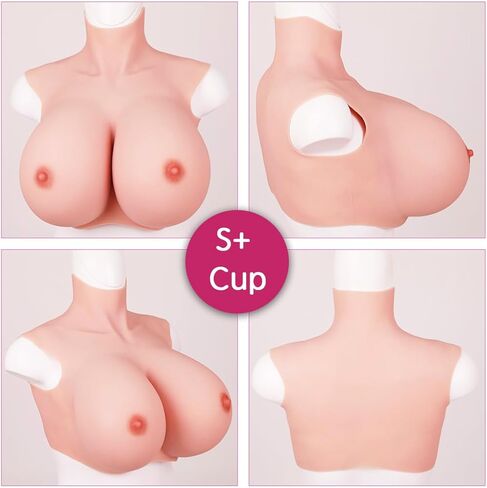 YRZGSAWJ S Cup Z Cup Silicone Breastplate Large Breast Forms, Air and Silicone Filled Fake boobs, Upgrade Version 2024 in Saudi Arabia