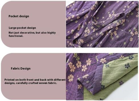 Soft Cotton Japanese Sleepwear Kimono Yukata Lightweight Bathrobe Nightgown Breathable Pajamas Women in Saudi Arabia
