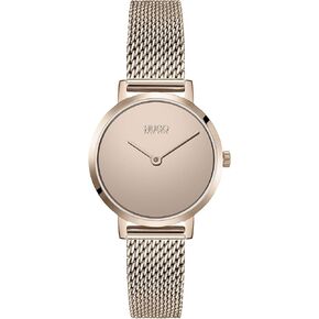 HUGO #Cherish Women's Quartz Stainless Steel Mesh Bracelet Casual Watch, Silver, 12 in Saudi Arabia
