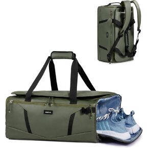 ECOHUB 40L Gym Bag for Women Men Water Resistant Sports Duffle Bag with Shoe Compartment & Wet Pocket, Travel Weekender Camping Backpack in Saudi Arabia