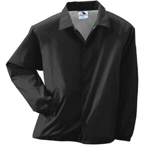 Augusta Sportswear Lined Nylon Coach's Jacket, 4XL, Black in Saudi Arabia