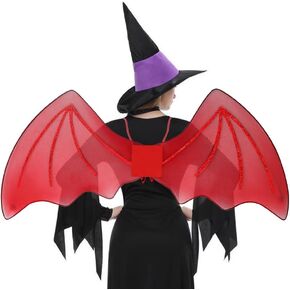 On-Airstore Bat Wings Costume Halloween Chiffon Bat Wing for Women Dress-up Accessories Halloween Party Cosplay Costume in Kuwait