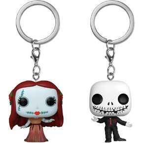 فانكو بوب! سلسلة مفاتيح: Disney's The Nightmare Before Christmas - جاك سكيلينغتون وسالي في ملابس رسمية عبوة من قطعتين (حصريًا لدى Walmart) in Kuwait
