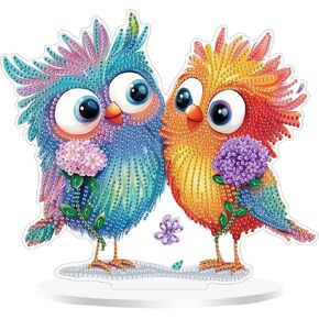 Eiflow Desktop Diamond Art Ornament Kit for Adults Dog, DIY Tabletop Diamonds Painting Kit Animal, Acrylic Stand Up Gem Painting Board Kit ﻿ in Kuwait