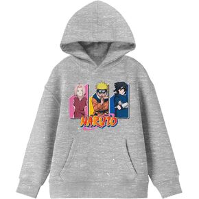 سويت شيرت بقلنسوة للشباب من Bioworld Naruto Classic Team Seven بأكمام طويلة باللون الرمادي in Kuwait