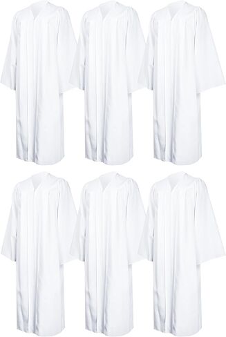 IvyRobes 6 Pcs Adults Matte Choir Robes for Church Baptism Judge Graduation Gown Confirmation Officiant Pastor Costume in Saudi Arabia