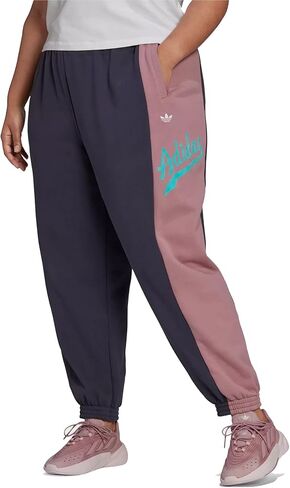 بنطال رياضي نسائي من adidas Originals Trefoil Logo Script قطن French Terry Jogger، مقاسات كبيرة in Kuwait