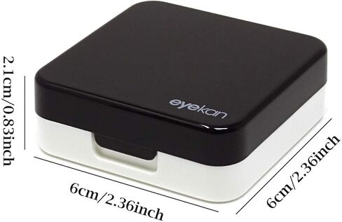 Fashion Travel Contact Lens Case Kit Black Contact Box Portable Contact Lens Storage Case with Mirror in Saudi Arabia