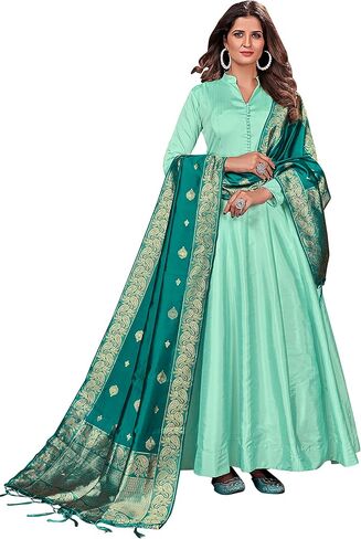 Elina fashion Indian Kurti for Womens With Dupatta | Art Silk Woven Readymade Kurtis Stitched Kurta For Women in Saudi Arabia