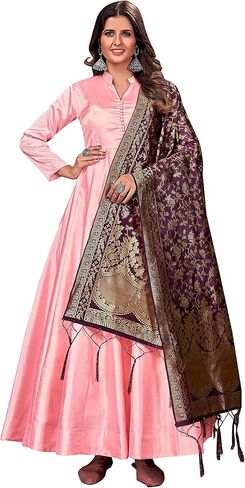 Elina fashion Indian Kurti for Womens With Dupatta | Art Silk Woven Readymade Kurtis Stitched Kurta For Women in Saudi Arabia