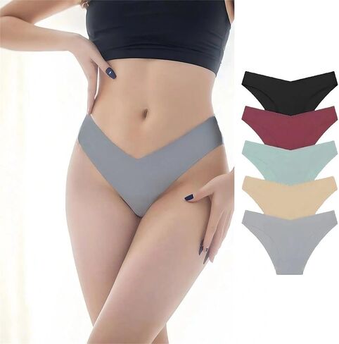 Women Underwear Set Panties Seamless Comfortable Low Rise, Soft Feel Stretch Fabric Invisible Fit Daily Wear Lightweight in Saudi Arabia
