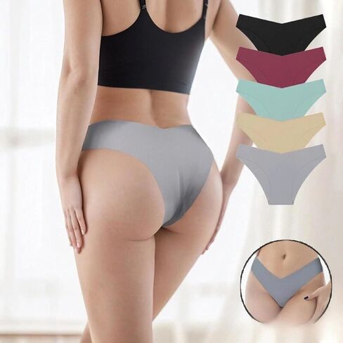 Women Underwear Set Panties Seamless Comfortable Low Rise, Soft Feel Stretch Fabric Invisible Fit Daily Wear Lightweight in Saudi Arabia
