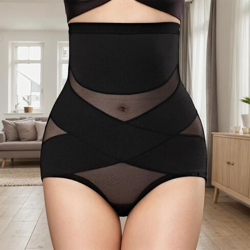 Womens High-rise Seamless Hip Lift Underpants Body Corset Panties Tummy Control Cross-binding Tunic Underwear in Saudi Arabia
