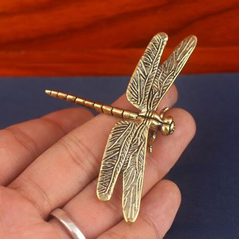 Dragonfly Sculpture - Handmade Metal Dragonfly Figurine with Wings for Study & Office​ in Saudi Arabia