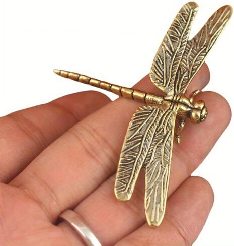 Dragonfly Sculpture - Handmade Metal Dragonfly Figurine with Wings for Study & Office​ in Saudi Arabia