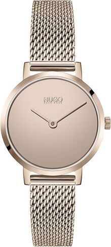 HUGO #Cherish Women's Quartz Stainless Steel Mesh Bracelet Casual Watch, Silver, 12 in Saudi Arabia