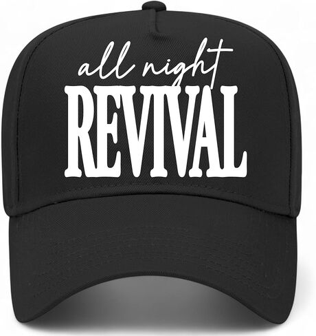 All Night Revival Hat | Premium Adjustable Christian Snapback Baseball Vintage Trucker Hats for Men & Women in Saudi Arabia