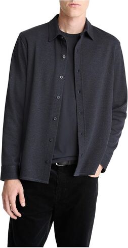 Vince Mens Herringbone Long Sleeve Button Front Shirt in Saudi Arabia