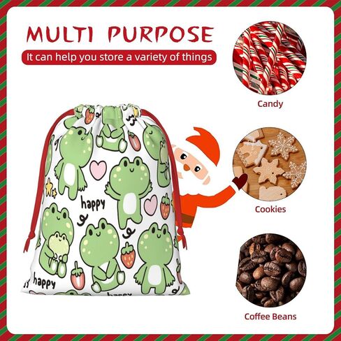 ZZhua Cute Frog Strawberry Grip Bag Drawstring Gift Bag Reusable Gymnastics Grip Bag For Anniversary, Wedding, Birthdays, Gym Small in Saudi Arabia