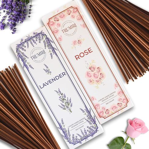 Lavender Incense Sticks - Pack of 100 Insence-Sticks - Inciensos Aromaticos Made with Natural Lavender Essential Oil - Scented Inscents Non Toxic Insense in Saudi Arabia