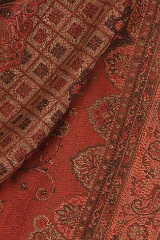 Pashtush Mens fine Soft Ethnic Stole Stole, Jamawar design, Faux Pashmina in Saudi Arabia